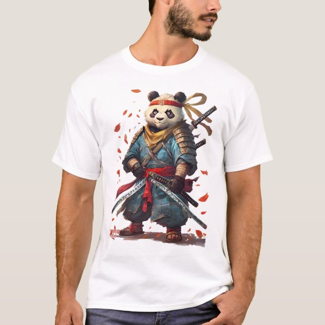 Camiseta Guerreiro de Panda Dual-Blade (Frente)