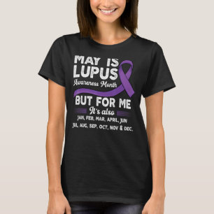 Camiseta Guerreiro De Suporte De Fita Roxa Do Arco-Íris De