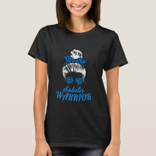Camiseta Guerreiro Diabetes T1d Mensagem Bun Hair Diabetes