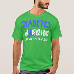 Camiseta Guerreiro Diabetes Tipo 1 Tipo 2 Ininterrupta
