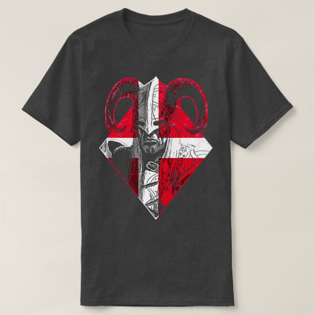 Camiseta Guerreiro Dinamarquês Viking 7 (Frente do Design)