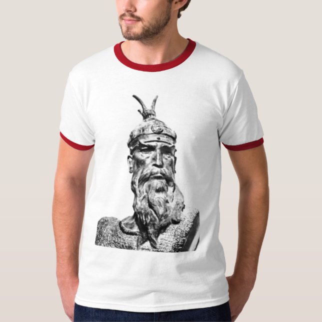 Camiseta Guerreiro do albanês do t-shirt de Skenderbeu (Frente)