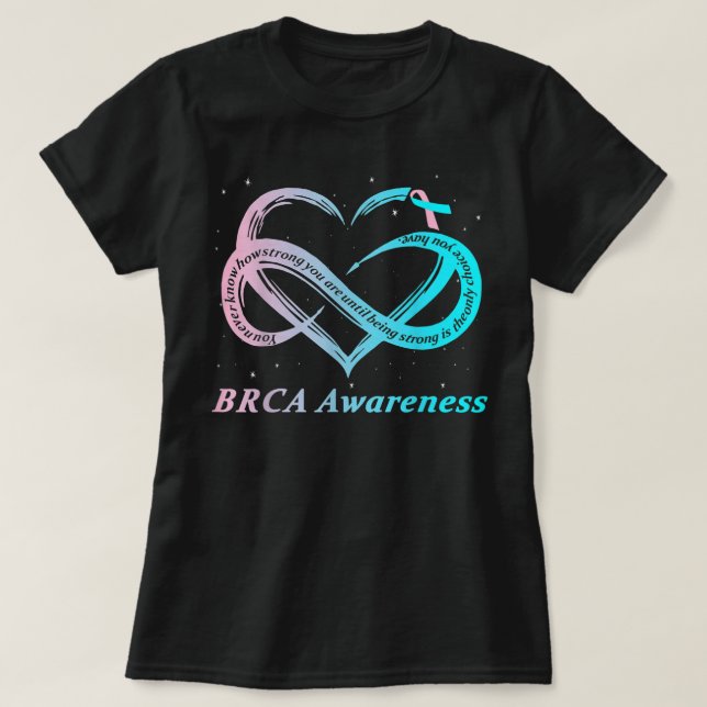 Camiseta Guerreiro do BRCA Eu sou boa consciência do cancer (Frente do Design)