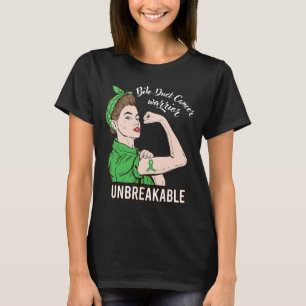 Camiseta Guerreiro do Câncer do Ducto Inquebrantável Mulher