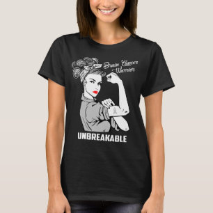 Camiseta Guerreiro do cancro cerebral inquebrável