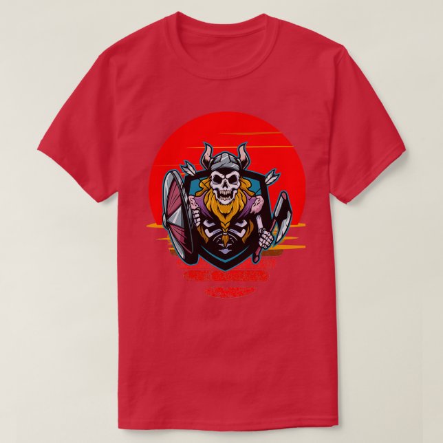 Camiseta guerreiro do crânio (Frente do Design)
