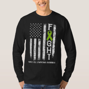 Camiseta Guerreiro do Linfoma de Células do Manto Bandeira 