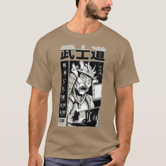 Camiseta Guerreiro do Samurai Japonês Katana Fighter