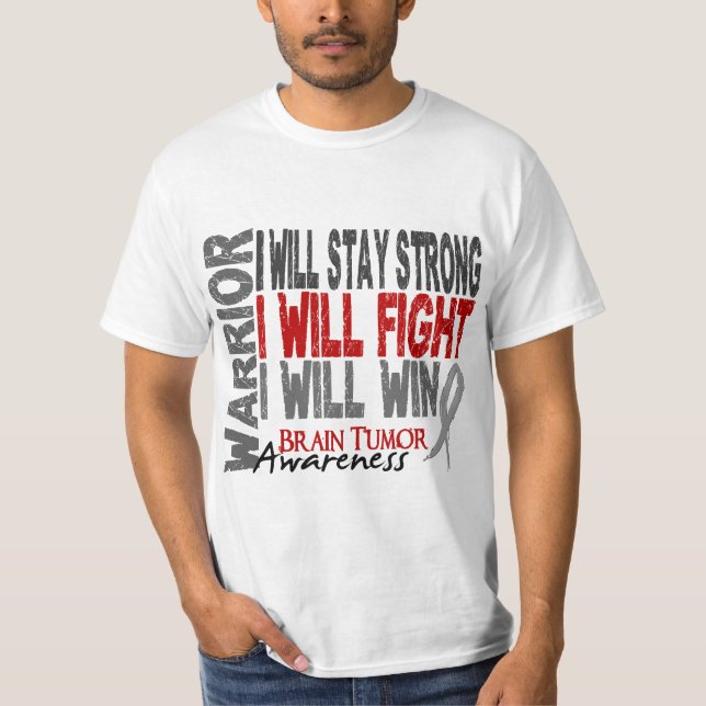 Camiseta Guerreiro do tumor cerebral (Frente)