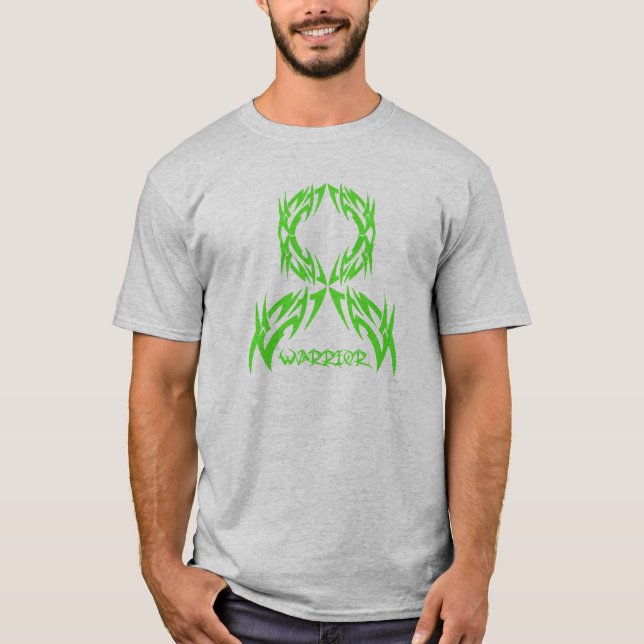 Camiseta Guerreiro dos homens do cancer do linfoma tribal (Frente)