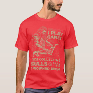 Camiseta Guerreiro dos jogos colecionando crânios Jogo para