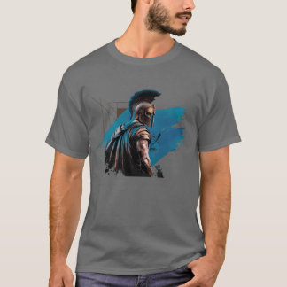 Camiseta Guerreiro espartano em azul
