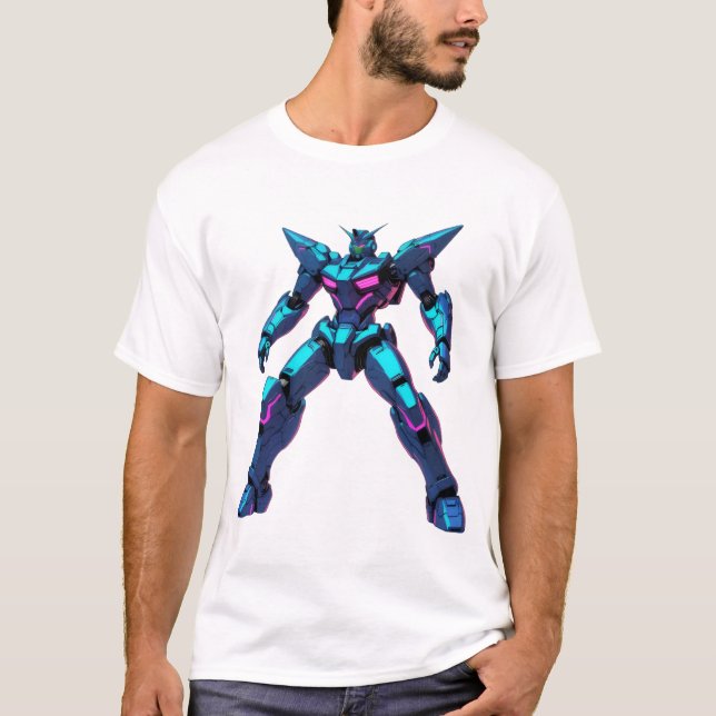 Camiseta Guerreiro Futurístico Mecha (Frente)