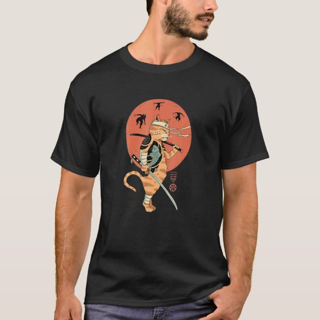 Camiseta Guerreiro Gato Seu Último Combate (Frente)