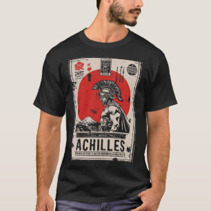 Camiseta Guerreiro Grego com Sol Vermelho   Aquiles mitolog