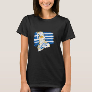 Camiseta Guerreiro Grego Espartano Antigo Na Bandeira Da Gr
