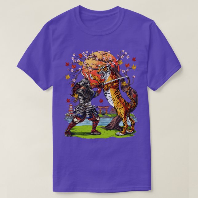 Camiseta Guerreiro Japonês Tiger Samurai (Frente do Design)