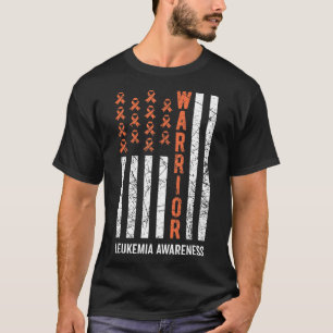 Camiseta Guerreiro Laranja Fita Leucemia Cancer Consciência