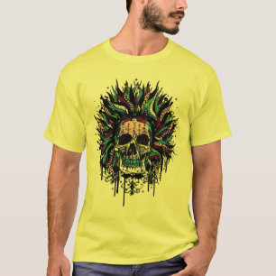 Camiseta Guerreiro mágico do crânio do Voodoo