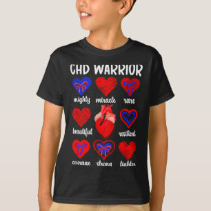 Camiseta Guerreiro Orgulhoso de CHD Conscientização da Card