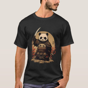 Camiseta Guerreiro Panda Samurai Ninja Japonês Panda Kawaii