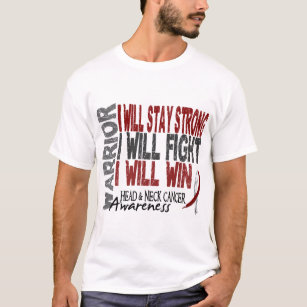 Camiseta Guerreiro principal e de pescoço do cancer