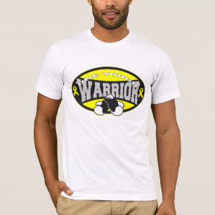 Camiseta Guerreiro resistente do cancer Testicular um