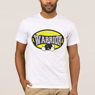 Camiseta Guerreiro resistente do cancer Testicular um