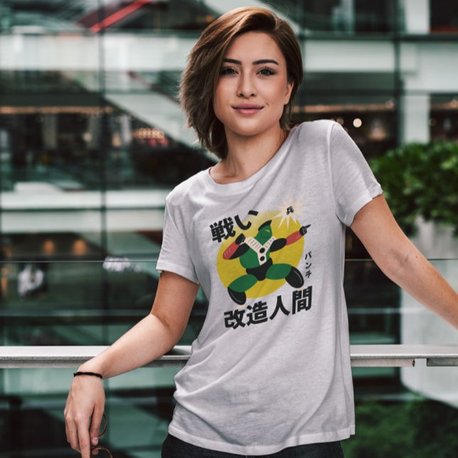 Camiseta Guerreiro Robô Japonês Verde (Criador carregado)