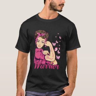 Camiseta Guerreiro Rosie Riveter Sensibilização para o Canc
