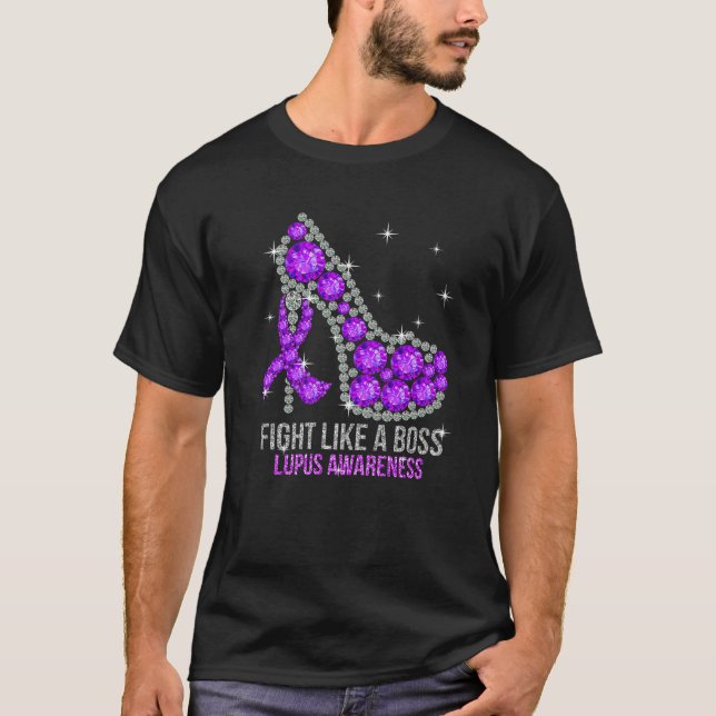 Camiseta Guerreiro Roxo Lupus Lupus Como Um Chefe (Frente)