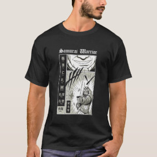 Camiseta Guerreiro Samurai Bushido Retro com espada Katana