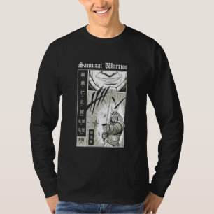 Camiseta Guerreiro Samurai Bushido Retro com espada Katana