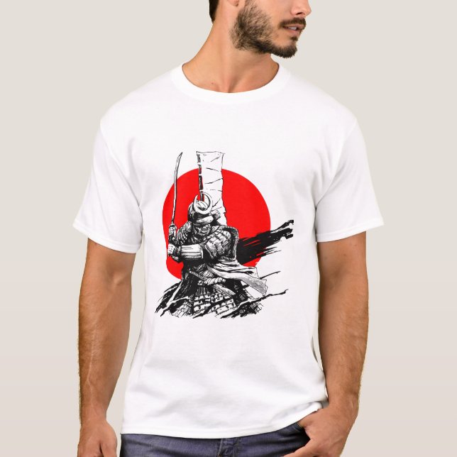 Camiseta guerreiro samurai com espada (Frente)