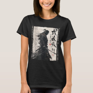 Camiseta Guerreiro Samurai do Japão Lutador Arte Ukiyo Ink