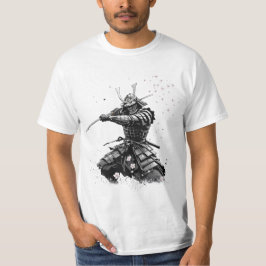 Camiseta Guerreiro Samurai em Ação Arte Japonesa Cerâmica