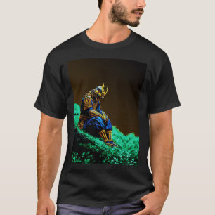 Camiseta Guerreiro Samurai em Armadura Dourada Arte Japones