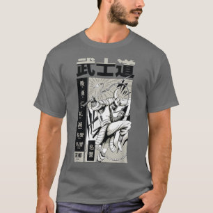 Camiseta Guerreiro Samurai Japonês com Katana Sword Manga 