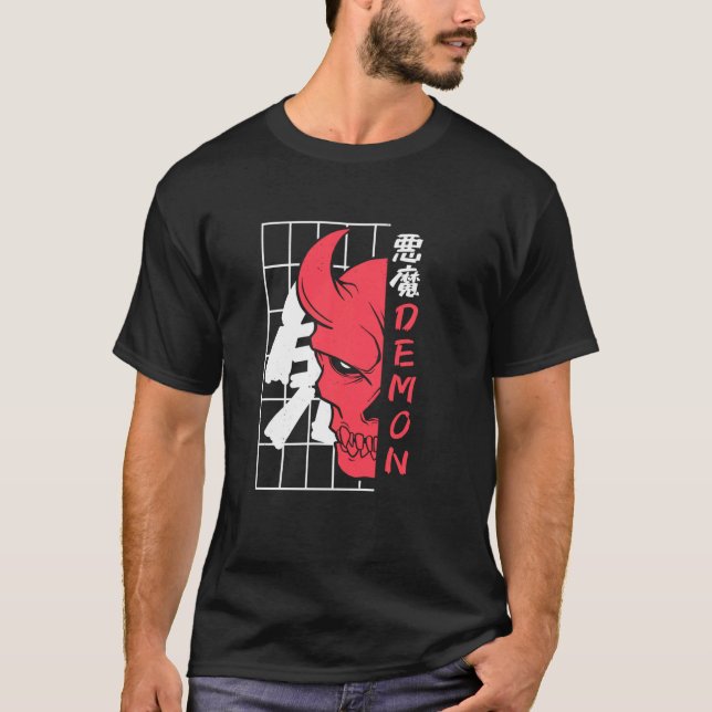 Camiseta Guerreiro Samurai Japonês Oni Japan Mythology Demo (Frente)