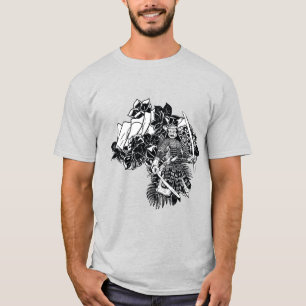 Camiseta Guerreiro Samurai Lendário com Design de Katana