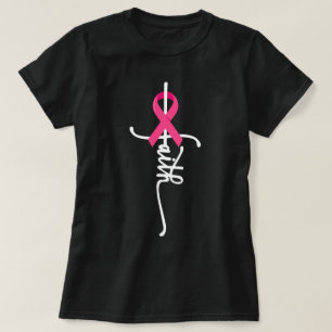 Camiseta Guerreiro Sobrevivente da Fé Rosa Câncer de Mama