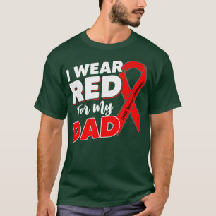 Camiseta Guerreiro Sobrevivente do Coração Eu Visto Vermelh