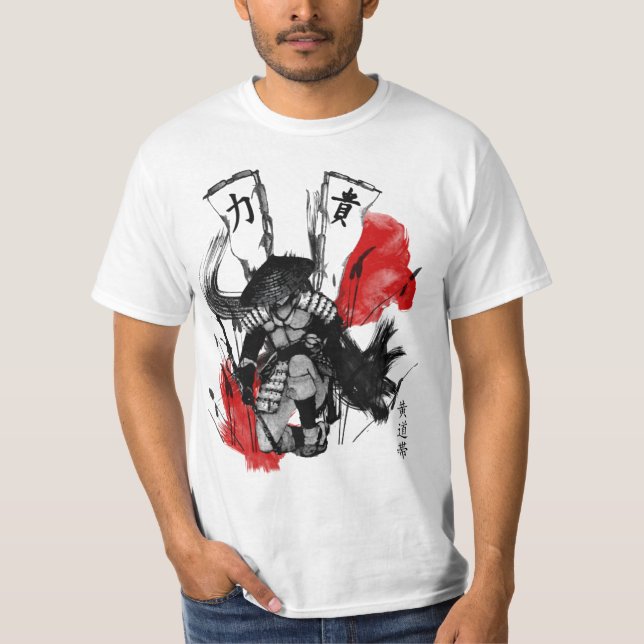 Camiseta Guerreiro solitário do samurai (Frente)
