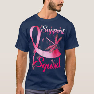 Camiseta Guerreiro Suporta Cancer da Mama de Dragonfly em E