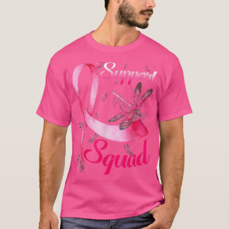 Camiseta Guerreiro Suporta Cancer da Mama de Dragonfly em E