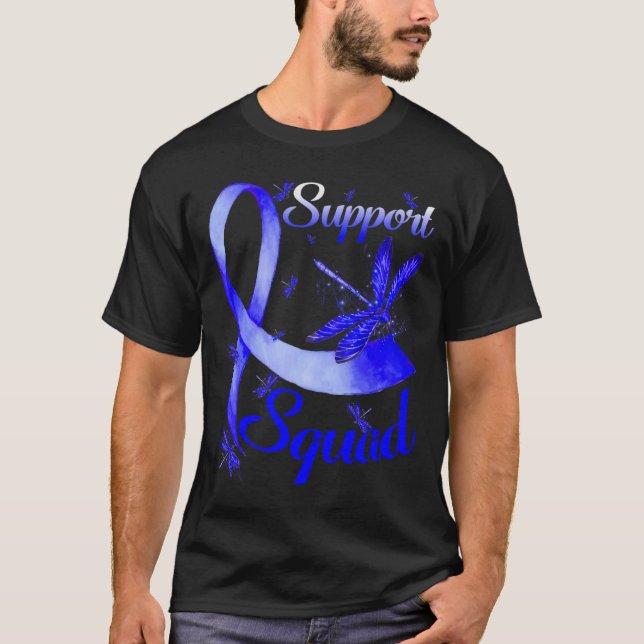 Camiseta Guerreiro Suporta Dragonfly Torre Alopecia Consciê (Frente)