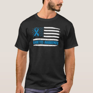Camiseta Guerreiro T1D Novembro Blue Diabetes Consciência