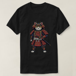 Camiseta Guerreiro Valente Gato Samurai
