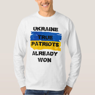 Camiseta Guerreiros Bandeira Azul e Amarela da Ucrânia 