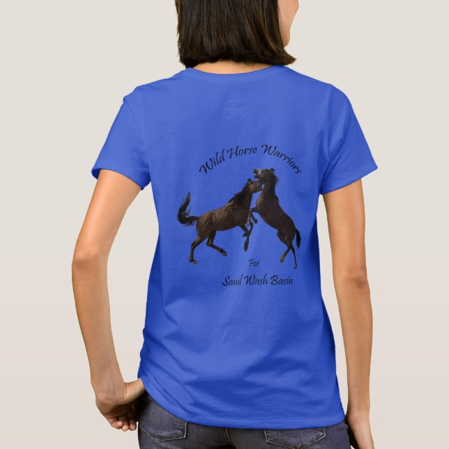 Camiseta Guerreiros do cavalo selvagem (Verso)